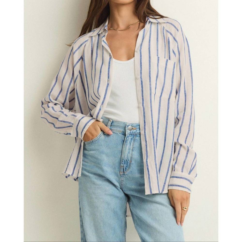 NEW Z SUPPLY the perfect line top in palace blue